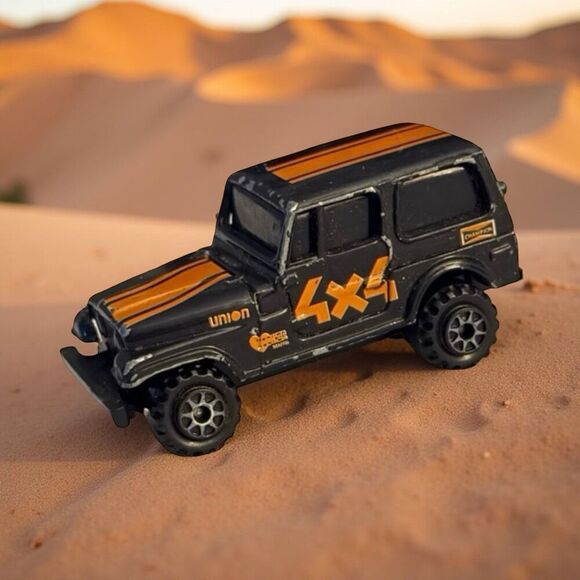 Kidco 1982 CJ-7 4X4 Forrest Tough Wheels by Orange Striped Hard Top Die Cast Jee - Picture 1 of 5